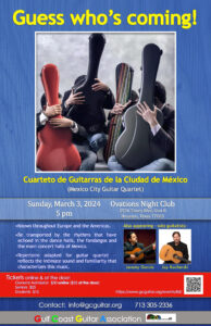 Mexico City Guitar Quartet Concert Poster